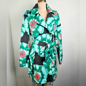 Banana Republic | Floral Double-Breasted Trench Coat | Size M